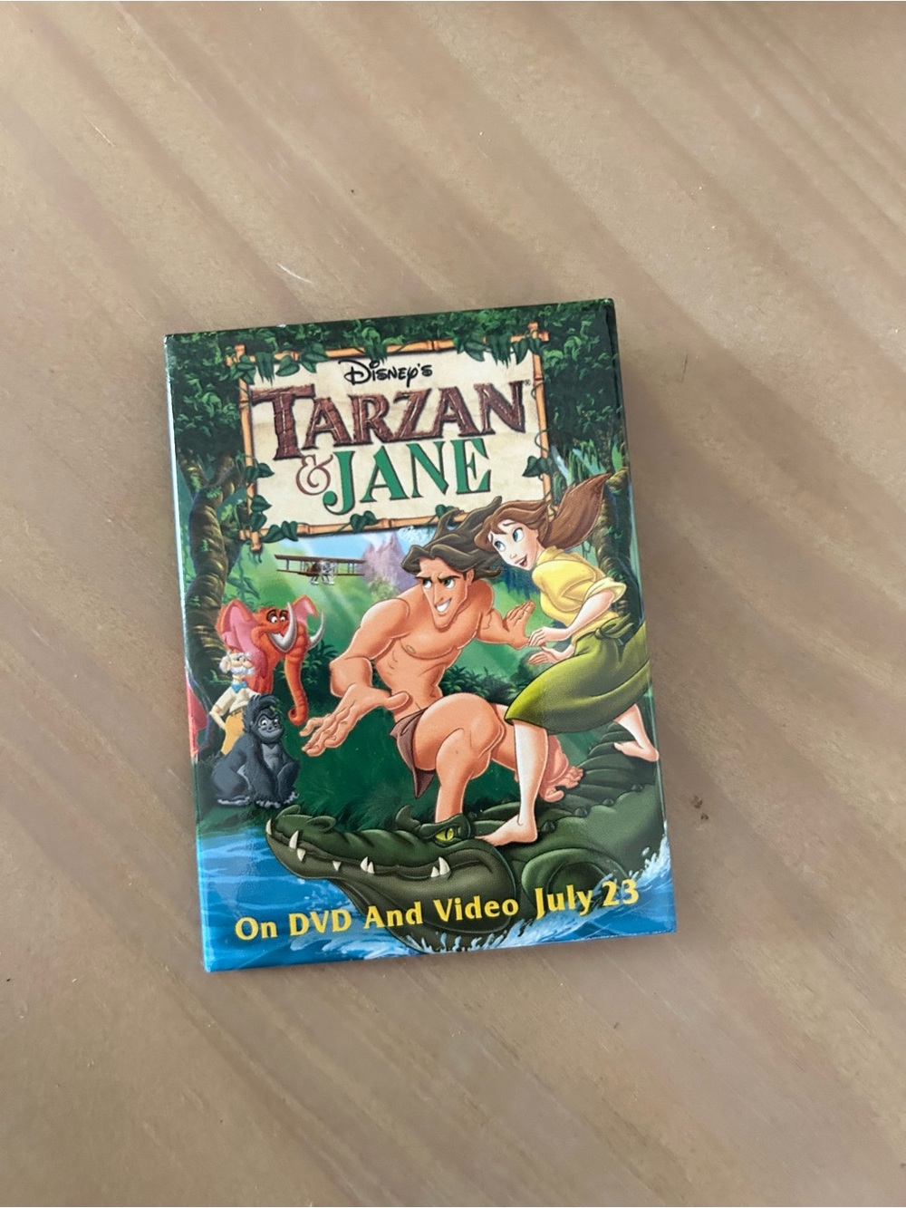 Y2K Disney Tarzan & Jane Promo Pin Button Movie DVD Video Release Collectible